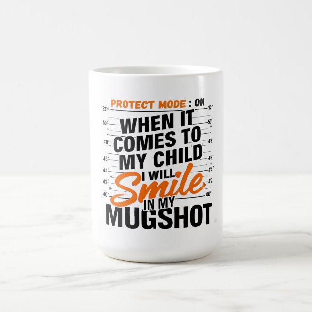 Caneca De Café Camisa engraçada da mamãe com modo de proteção - C (Centro)