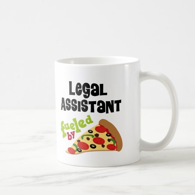 Caneca De Café Camisa (engraçada) da pizza T do assistente legal (Direita)