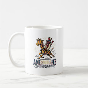 Caneca De Café Camisa engraçada de cachorro-quente patriótico Ame