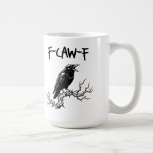 Caneca De Café Camisa engraçada de corvo com trocadilho