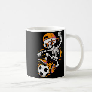 Caneca De Café Camisa engraçada de futebol com esqueleto de Hallo