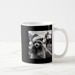 Caneca De Café Camisa engraçada de Natal de guaxinim com selfie d