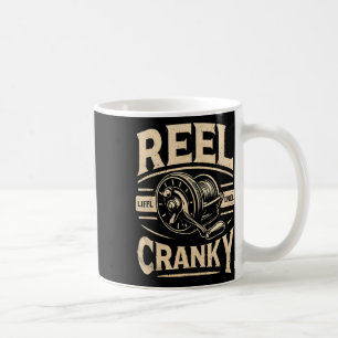 Caneca De Café Camisa engraçada de punho de carretel de pesca rab