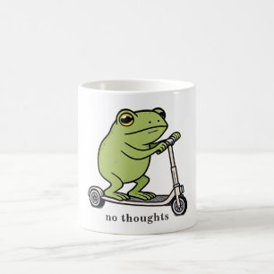 Caneca De Café Camisa engraçada de scooter de sapo sem pensamento