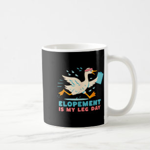 Caneca De Café Camisa Engraçada Fuga Dia de Perna Piadas de Acade