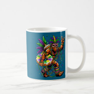 Caneca De Café Camisa engraçada Mardi Gras Bigfoot Bolo do Rei