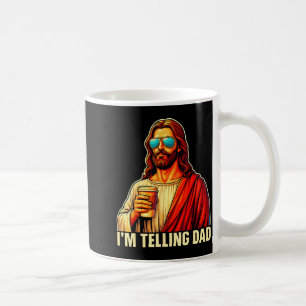 Caneca De Café Camisa engraçada para contar ao papai religioso cr