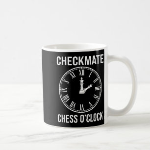 Caneca De Café Camisa Engraçada Xeque-Mate Tempo de Xadrez