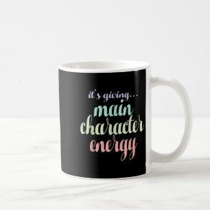 Caneca De Café Camisa Está Dando Energia de Personagem Principal