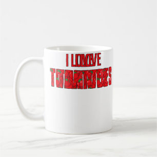 Caneca De Café Camisa Eu Amo Tomates - Camisa de Jardinagem