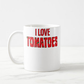 Caneca De Café Camisa Eu Amo Tomates - Camisa de Jardinagem