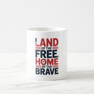 Caneca De Café Camisa EUA Terra Livre Lar dos Bravos