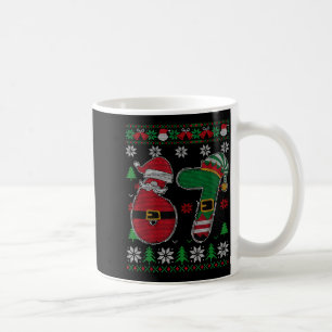 Caneca De Café Camisa feia engraçada 67 meme 6 7 para Natal menin