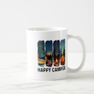 Caneca De Café Camisa Feliz Aventureiro de Acampamento de Verão