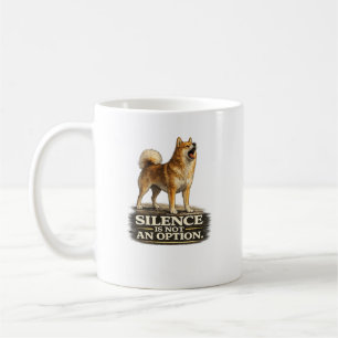 Caneca De Café Camisa Finnish Spitz – O Silêncio Não é uma Opção