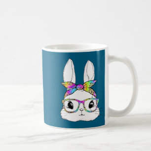 Caneca De Café Camisa Fofa Bunny Face Tie Dye Óculos