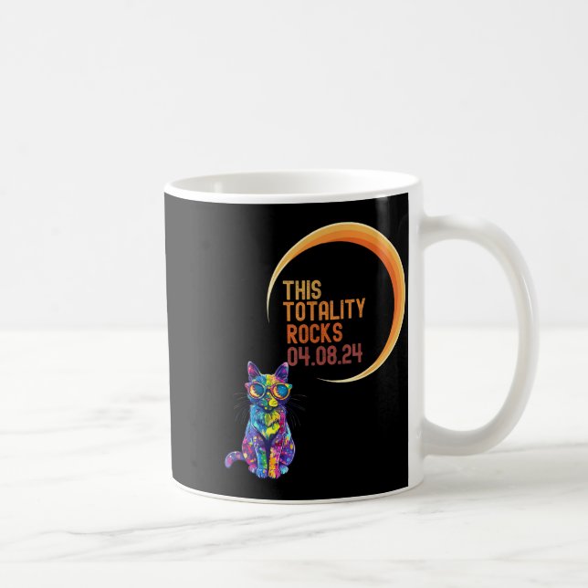 Caneca De Café Camisa Gato Eclipse Solar EUA Totalidade (Direita)