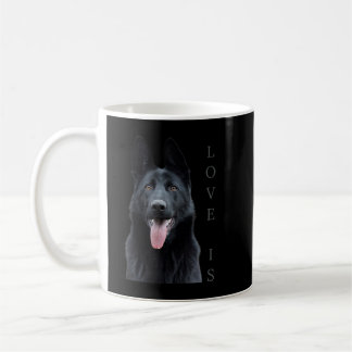 Caneca De Café Camisa German shepherd preta Shepard Cachorro Cach
