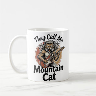 Caneca De Café Camisa Gráfica Vintage de Gato na Montanha_1
