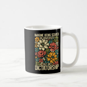 Caneca De Café Camisa Imagine Amedrontado Diversidade Igualdade I