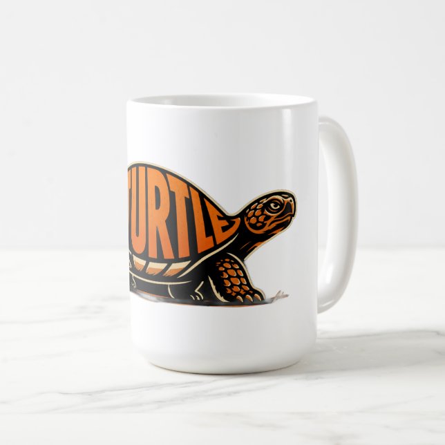 Caneca De Café Camisa Le Turtle Tortoise (Frente Esquerda)