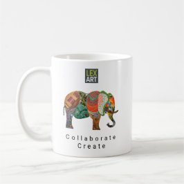 Caneca De Café Camisa LexArt Collaborate v2 - Cor Clara