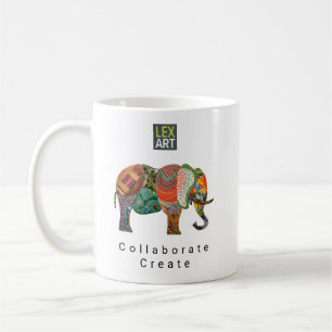 Caneca De Café Camisa LexArt Collaborate v2 - Cor Clara