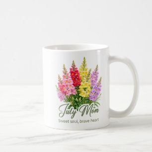 Caneca De Café Camisa Mãe Flor de Nascimento de Julho Inspiradora