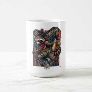 Caneca De Café Camisa Manga Longa Guaxinim Noturno