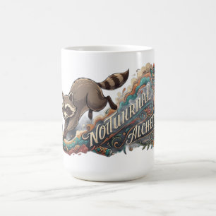 Caneca De Café Camisa Manga Longa Nocturnal Alchemy Raccoon
