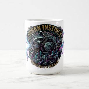 Caneca De Café Camisa Manga Longa Urban Instinct Raccoon
