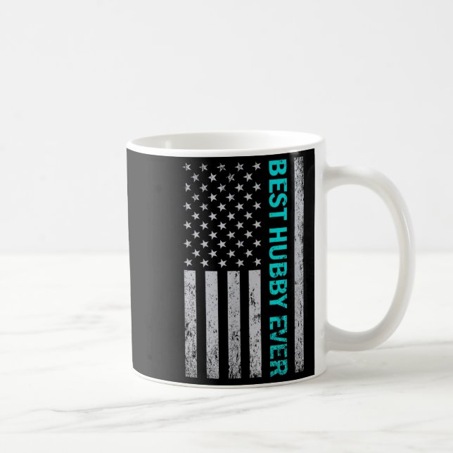 Caneca De Café Camisa Marido Bandeira dos EUA (Direita)