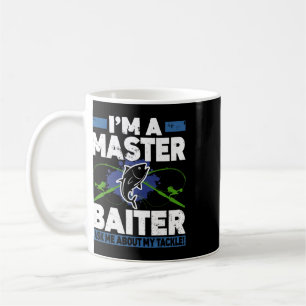 Caneca De Café Camisa Master Byiter Engraçado Pescador Peixe