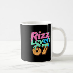 Caneca De Café Camisa Meme Nível Rizz 67 Sorvete Drip Meme Seis S