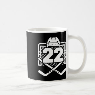 Caneca De Café Camisa Número 22 de Hóquei Jogador de Hóquei Diver