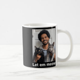 Caneca De Café Camisa Oficial Deixe-os miar