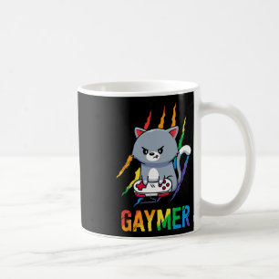 Caneca De Café Camisa Orgulho Gato Lgbt Arco-íris Presente Amante