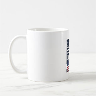 Caneca De Café Camisa Patriótica do Papai Doberman Vintage Design