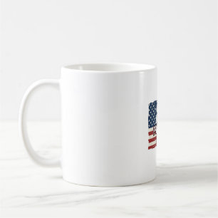 Caneca De Café Camisa Patriótica Marido Papai Protetor Herói Band
