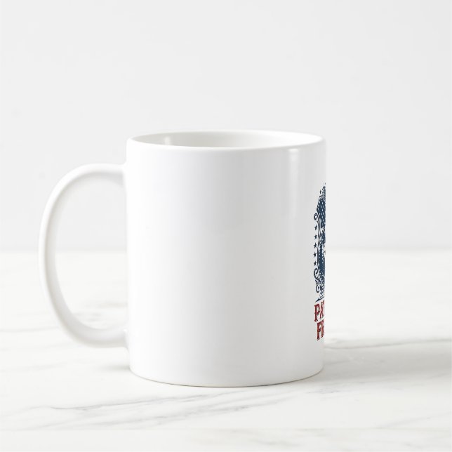 Caneca De Café Camisa Patriótica Vector Graphic Tee de Guarda Flo (Esquerda)