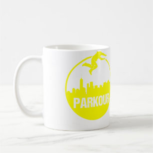 Caneca De Café Camisa Presente Divertido de Parkour Freerunning