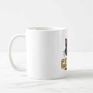 Caneca De Café Camisa Preta de Gato para Pai de Gato