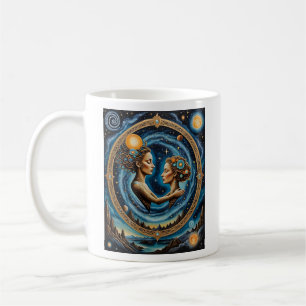 Caneca De Café Camisa Sagrada de Deusa Espelho Cósmico