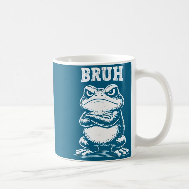Caneca De Café Camisa Sapo Bruh Meme Sarcástico Animal (Direita)