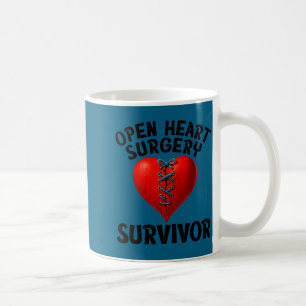 Caneca De Café Camisa Sobrevivente de Cirurgia de Coração Aberto