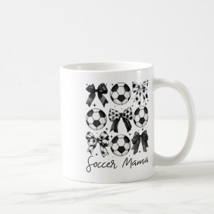Caneca De Café Camisa Soccer Mama Coquette Bow Mãe de Futebol