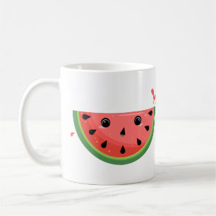 Caneca De Café Camisa T de Melancia de Kawaii Chocada