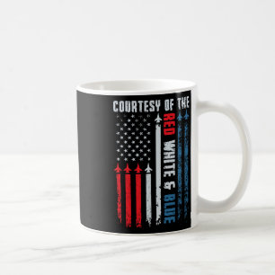 Caneca De Café Camisa Vermelha Branca e Azul por Cortesia do Home