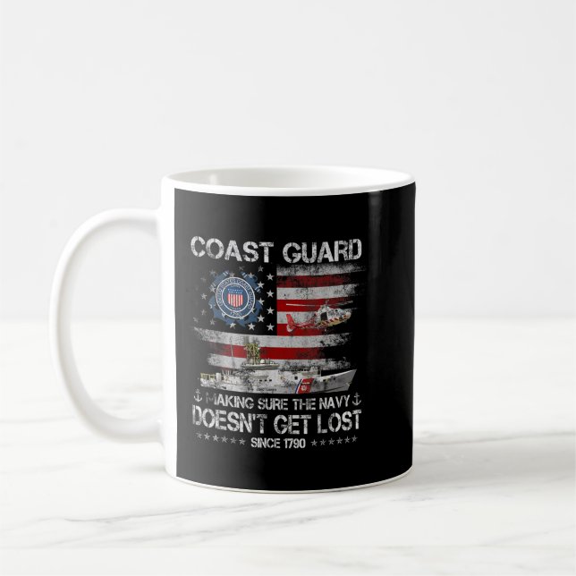 Caneca De Café Camisa Veterana da Guarda costeira, USCG American  (Esquerda)