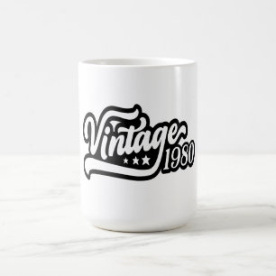 Caneca De Café Camisa Vintage 1980, Presente Divertido de Anivers